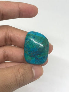 AAA Natural Chrysocolla Cabochon 30X23 mm size, Gemstone Loose Cabochon , Chrysocolla Pear Cabochon-Gram 7.9 Code CR #28