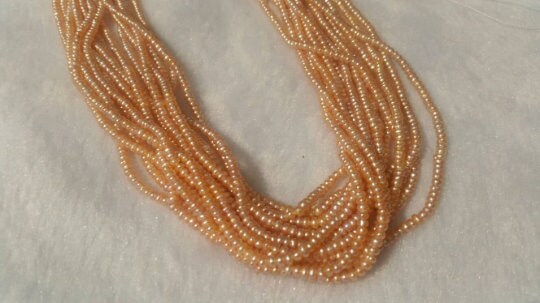 2.5MM Freshwater Peach Cultured Pearl .Natural Freshwater pearl , AAA Grade,button shape pearl code 02