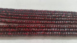 2 strands, Natural Red Garnet Heishi Smooth, 4mm- 5mm , 16 Inch Strand