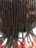 2 strands, Natural Red Garnet Heishi Smooth, 4mm- 5mm , 16 Inch Strand