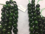 AAAA Quality 12MM Chrome Diopside Round Beads , Very good quality in 40 Cm Length- Chrome Diopside Beads - Rare Available ,origin Russia