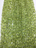 Peridot Drop Beads (Pack of 5 Strand ) 3x6mm size - 14 inch length . Peridot Gemstone beads