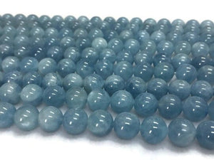 AAA Quality 10mm Aquamarine Round Beads, Perfect Round Beads- Wholesale Price- Length 40 cm- Blue Aquamarine Beads