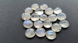 10MM Moonstone Cabs, Blue Moonstone , Rainbow Moonstone top Quality Pack of 5 Pc. blue fire moonstone, origin India