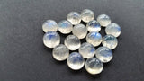 10MM Moonstone Cabs, Blue Moonstone , Rainbow Moonstone top Quality Pack of 6Pc. blue fire moonstone, origin India
