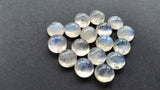 10MM Moonstone Cabs, Blue Moonstone , Rainbow Moonstone top Quality Pack of 5 Pc. blue fire moonstone, origin India