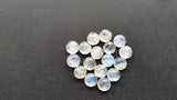 10MM Moonstone Cabs, Blue Moonstone , Rainbow Moonstone top Quality Pack of 6Pc. blue fire moonstone, origin India