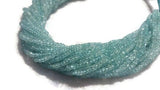 Pack of 5 Strand Aquamarine faceted Rondelles AAA grade, size 3-3.5mm, Length 14" Machine cut