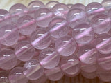 Rose Quartz 6M Round beads, Top Quality perfect round shape . deep Pink rose quartz , length 16"