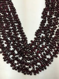 Natural Red Garnet Drop Smooth, 3X6MM Size 16 Inch Strand . Garnet smooth shape beads