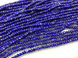 Lapis Lazuli faceted 3mm- High Quality faceted, Lapis Lazuli faceted Roundel, Blue Lapis Lazuli 3mm Fac