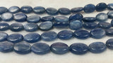 20 cm 13x18mm Kyanite Oval Beads AA Quality , Blue Kyanite Oval Beads