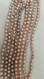 Pink Freshwater Pearl Potato shape knotted Necklace , length 100" ,Top Quality pearl
