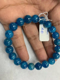 12mm Neon Apatite Round Bracelet, Perfect Round Beads, length 7.5'' stretch bracelet .