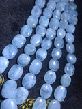 Aquamarine Smooth Nugget, 16x18 mm, Aquamarine Tumble Beads, Blue Aquamarine Top Quality.length 16"