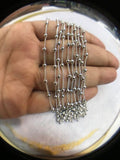925 Sterling Silver Chain , Length 16" Silver Chain Necklace with White Rhodium gram weight 3.58 code SS01