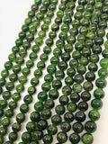 6mm Chrome Diopside Round , AAA Quality - Length 15.5 INCH - Natural Chrome Diopside country of origin Russia - AAAA quality