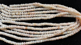 Pink Opal Faceted Roundel 5mm Beads, Super Quality , Natural Pink Opal beads  ,length 13.5"