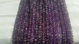 Amethyst faceted Rondelles 4-4.5mm , AA Quality , Hand cutting beads