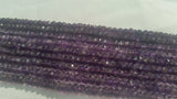 Amethyst faceted Rondelles 4-4.5mm , AA Quality , Hand cutting beads