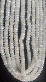 Rainbow Moonstone Faceted Roundel Coating Beads, 6mm size- length 14 inch