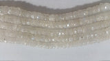 Rainbow Moonstone Faceted Roundel Coating Beads, 6mm size- length 14 inch