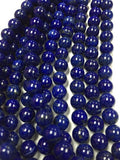 Lapis lazuli Round Beads 7mm- 15.5 Inch Strand, Superb- Quality, Natural Lapis from Afghanistan