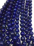 Lapis lazuli Round Beads 8mm- 15.5 Inch Strand, Superb- Quality, Natural Lapis from Afghanistan