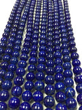 Lapis lazuli Round Beads 8mm- 15.5 Inch Strand, Superb- Quality, Natural Lapis from Afghanistan