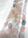 10X16MM Morganite faceted Nugget Beads, Length 40 cm- Free Form Morganite faceted Beads