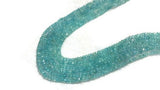 Aquamarine faceted Roundel AA grade, size 3-3.5mm, Length 14" Hand cut faceted