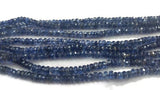 4.5MM Blue Kyanite Faceted Roundel Top Quality Kynite beads, Transparent and Nice Blue , Legnth 16 Inch