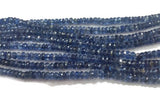 4.5MM Blue Kyanite Faceted Roundel Top Quality Kynite beads, Transparent and Nice Blue , Legnth 16 Inch