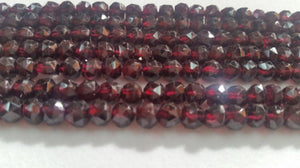 Rose Cut Garnet Faceted 6 & 7mm beads, Rare to find this cutting, beautiful quality