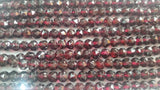 Rose Cut Garnet Faceted 6 & 7mm beads, Rare to find this cutting, beautiful quality