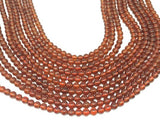 Hessonite Garnet 4-4.5 MM Round Beads,- AAA Quality Beads- Length 40 cm