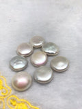 17MM Freshwater Pearl Coin Shape, Loose Coins pack of 10 Pc. Natural freshwater pearl Grade AAA