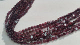 Garnet Coin Beads 6mm , AAA Quality beads in 16" Length, Red Garnet, origin India.