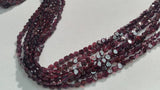 Garnet Coin Beads 6mm , AAA Quality beads in 16" Length