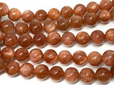 Sunstone Round Beads 12 mm 40 cm Strand, Top Grade Sunstone Round shape- Natural Sunstone Beads- AAAA Quality with Many Flash