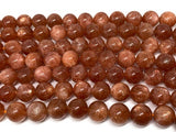 Sunstone Round Beads 12 mm 40 cm Strand, Top Grade Sunstone Round shape- Natural Sunstone Beads- AAAA Quality with Many Flash