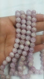 8MM Kunzite Round Beads, AAA Quality Half strand , Length 7.5Inch . Natural Kunzite origin brazil