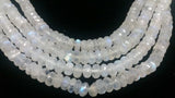 9MM RAINBOW MOONSTONE BLUE Faceted Roundel Beads, Length 16" . Good Quality Blue Fire rainbow moonstone gemstone beads