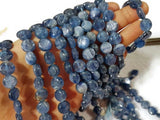 10mm Kyanite Coin Beads AAA Quality , Blue Kyanite top quality Rare Available- Kyanite Beads 40cm