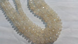 6MM Chalcedony Faceted Roundel ,Pearl Coating Beads, AAA Quality beads . Length 8 Inch