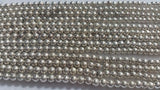 Silver Pyrite Round beads  4mm, Length of strand 14"