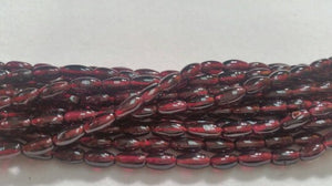 Garnet Rice Beads, 4.5x8mm (Pack Of 5 Strands), 16 Inch Strand,