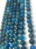 9MM Neon Apatite Faceted Round, Perfect Round Beads- , length 16" . micro faceted beads , Natural Faceted Gemstone