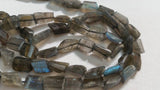 Labradorite Faceted Nugget Shape , Size 10X14MM, Good Quality  faceted tumble beads, length 13.5 Inch . Blue Flash Labradorite