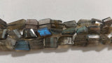 Labradorite Faceted Nugget Shape , Size 10X14MM, Good Quality  faceted tumble beads, length 13.5 Inch . Blue Flash Labradorite